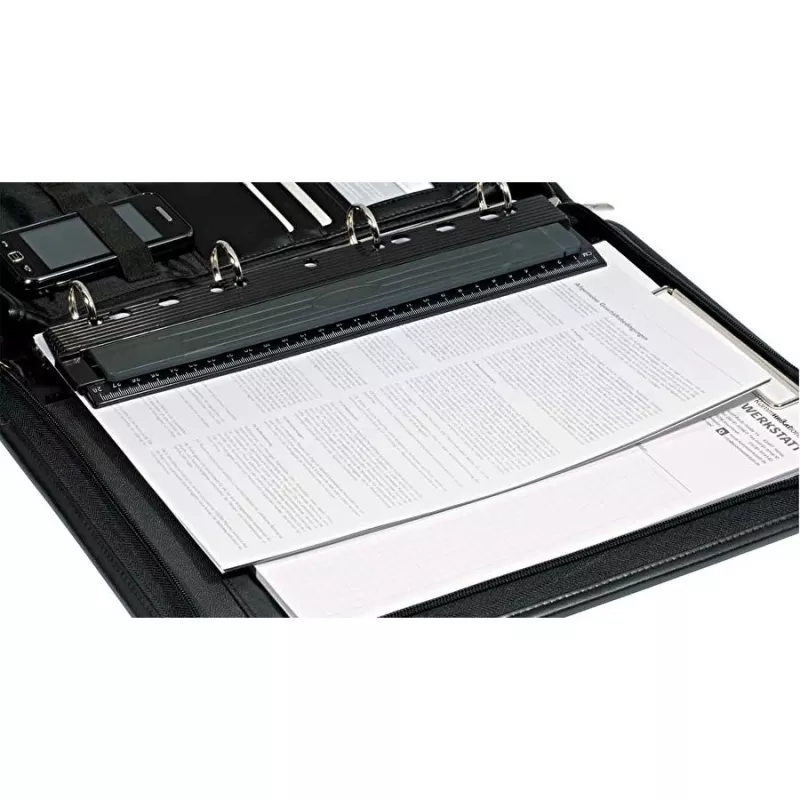 Locher WEDO 67 9401 – 4-Loch-Metalllocher, schwarz, Stanzleistung 3 mm, 66 mm Breite