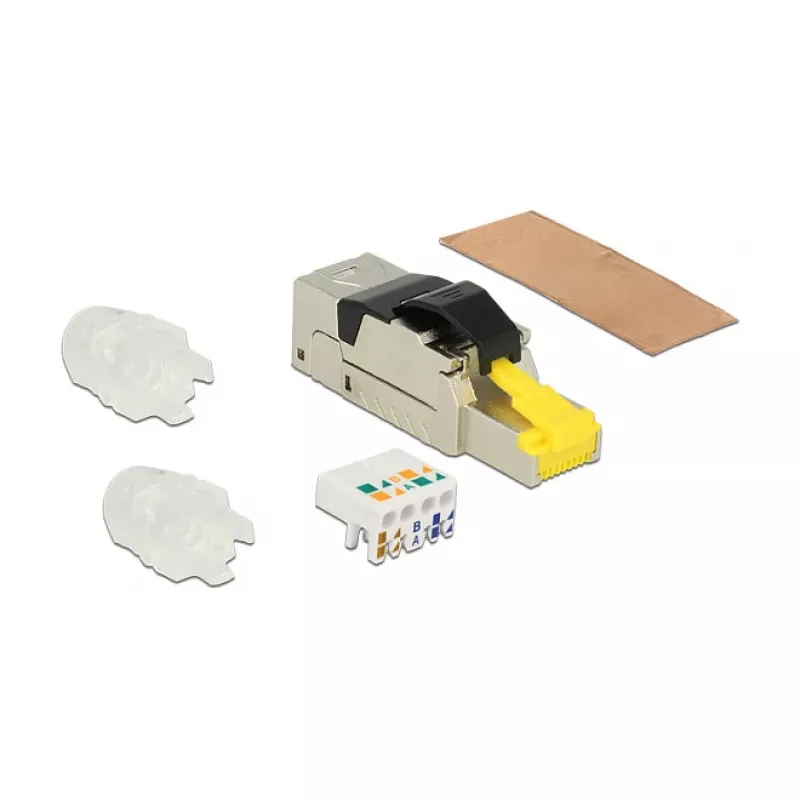 Wire connector RJ45 DeLOCK 86485 Schwarz Silver Transparent Gelb