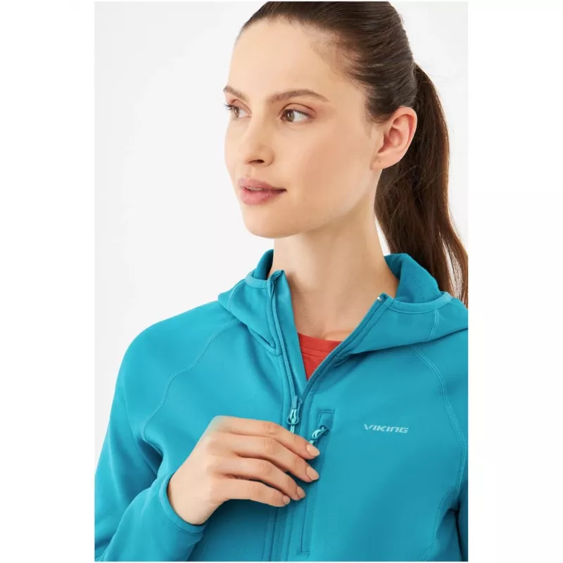 Hoodie Viking Jukon Lady S, Damen-Midlayer-Hoodie, Grasgrün, Polartec, Größe S