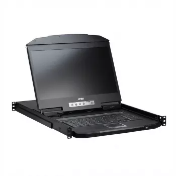 ATEN CL3116NX KVM-Switch 46,99cm 18.5Zoll TFT VGA PS/2-USB 16 Port Tastaturlayout German
