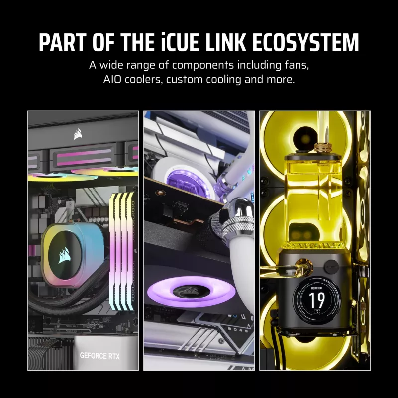 Corsair iCUE LINK LX120-R RGB 12 cm Schwarz 2400 U/min 3,8 mmH2O