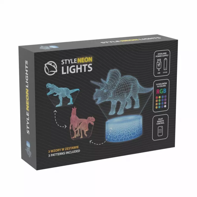 Tisch-LED-Lampe MANTA SNL117RGB RGB 3D-Dinosaurier-Licht-Dekoration