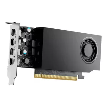 Grafikkarte PNY NVIDIA RTX A400, 4 GB GDDR6, 64-Bit, PCIe 4.0 x8, 4x DisplayPort 1.4a, aktive Kühlung