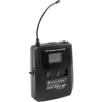 Drahtlosmikrofon Omnitronic UHF-300 Taschensender 823–832 / 863–865 MHz