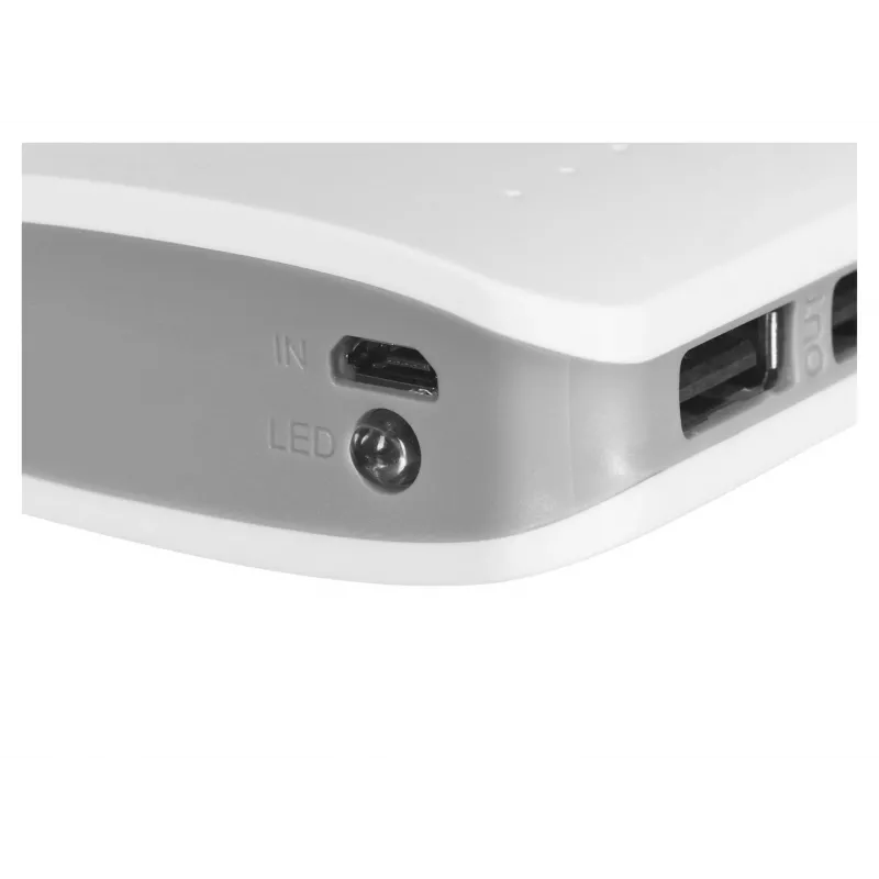 Tragbares Ladegerät Esperanza EMP106WE Radium — 8000 mAh, 3-Geräte-Ausgang, Micro-USB-Eingang, 5V/2A & 5V/1,5A/1A Ausgänge, grau