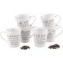 Esmeyer-Kaffeetassen-Set 6 Stück, Modell 302-007, 0,25 l Fassungsvermögen pro Tasse