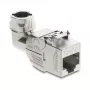 DeLOCK Keystone-Modul RJ45-Buchse auf LSA Cat.6A Metallverriegelung werkzeugfrei 90° abgewinkelt geschirmt