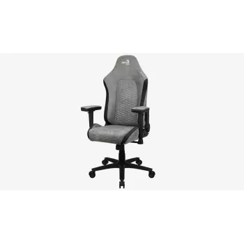 Aerocool Crown AeroSuede universeller Gaming-Stuhl mit gepolsterter Sitzfläche, Steingrau