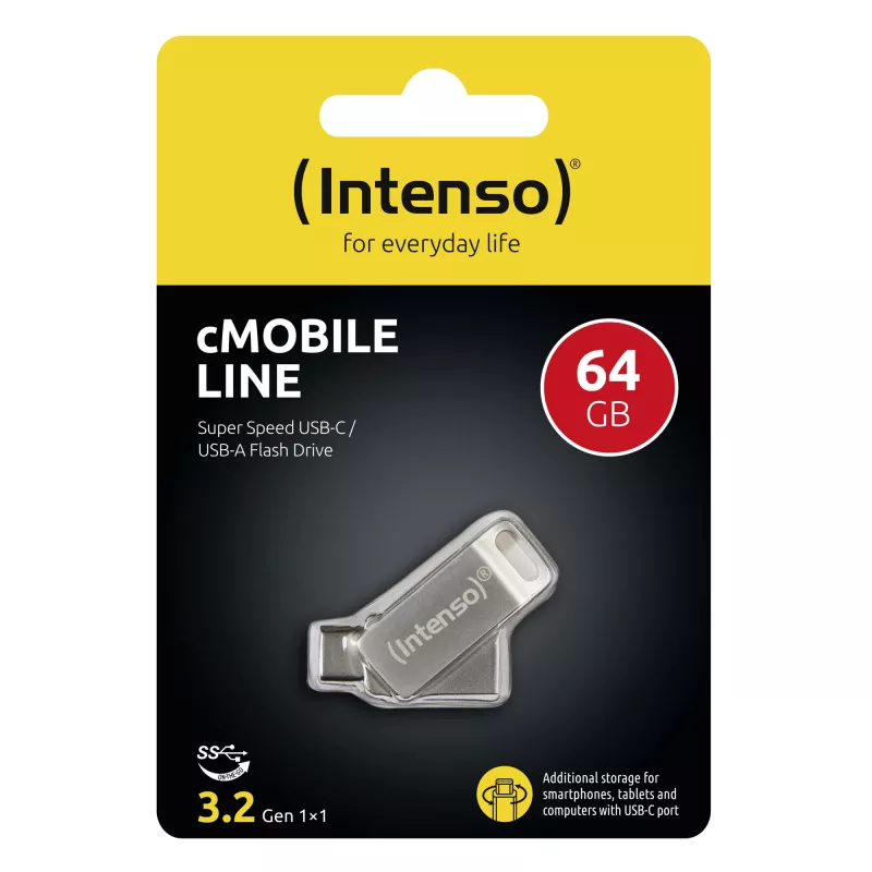 MEMORY DRIVE FLASH USB3 64GB/SILVER 3536490 INTENSO