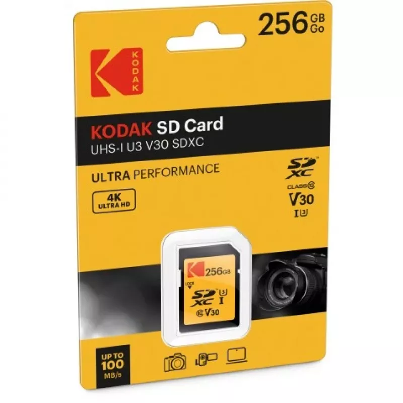 Speicherkarte Kodak 256GB UHS-I U3 V30 Ultra EKMSD256GXC10HPRK