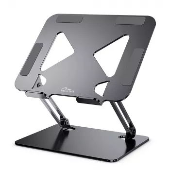 Laptop-Ständer MEDIA-TECH MT2661 — höhenverstellbar, faltbares Aluminium-Design für Notebooks bis 17 Zoll