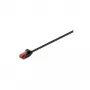 Wentronic Goobay CAT 6 schlank-Patchkabel, U/UTP, Schwarz, 0,15 m - Kupfermaterial (71547)
