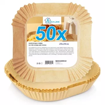 Papiereinlagen für Heißluftfritteuse 20×20 cm, Packung 50 — Extralink HOME
