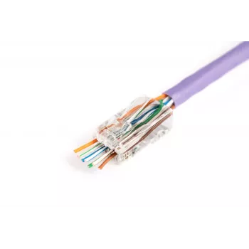 RJ45-Kabelstecker Digitus X-ML-6U-EZ Transparent Stecker 100 Stück