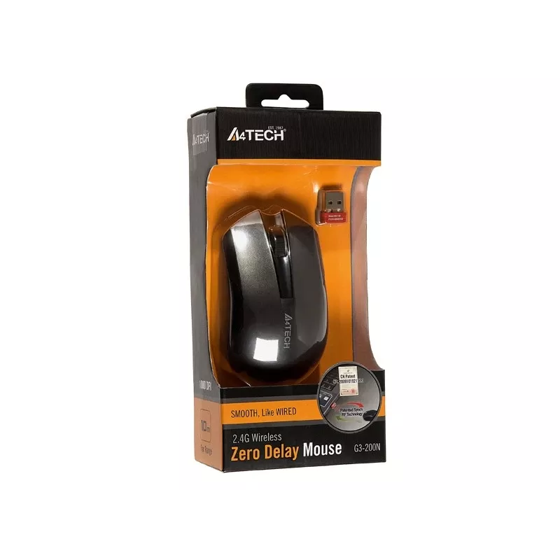 A4Tech G3-200N Maus Travel Beidhändig RF Wireless V-Track 1000 DPI