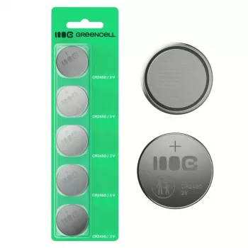 Knopfzelle Grün Cell CR2450 3V – Lithium, 5er-Pack