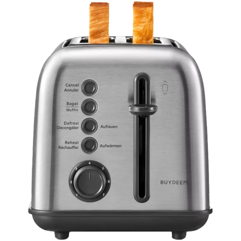 BUYDEEM 2-Scheiben-Toaster, Modell DT620E, Farbe Edelstahl, EU