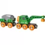 Wagon BRIO Clever Crane Wagon Lift and Load Schwarz Grün
