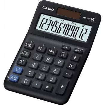 Tischrechner Casio MS-20F 12-stellig Schwarz Solar Batterie