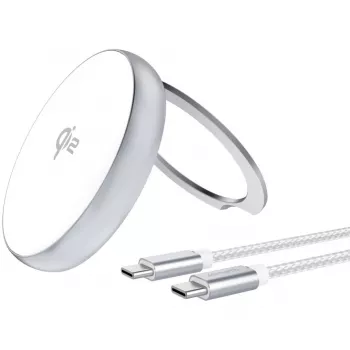 4smarts Qi2 Charger Kickstand Silver White - Ladegerät (540987)