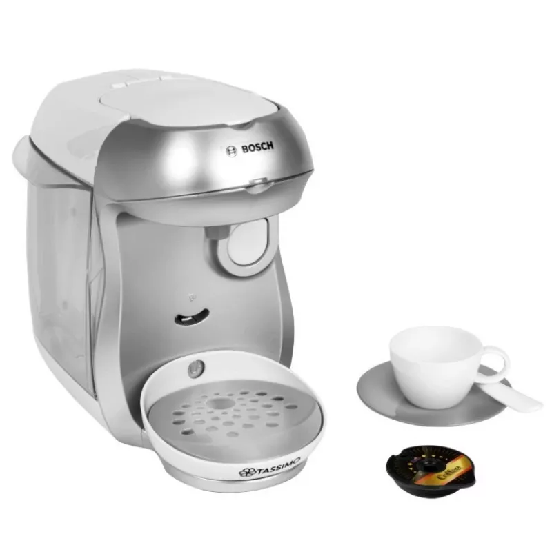 Kaffeemaschine KLEIN Bosch Tassimo 9231 – Spielzeug-Kaffeemaschine, silber, Kinder-Rollenspiel