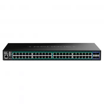 TRENDnet 52-Port Gigabit Web Smart 740W PoE+ Switch mit 10G - Switch - 1 Gbps