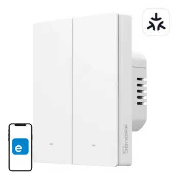 WLAN-Wandschalter Sonoff M5-2C-80W 2-Kanal für Rahmen