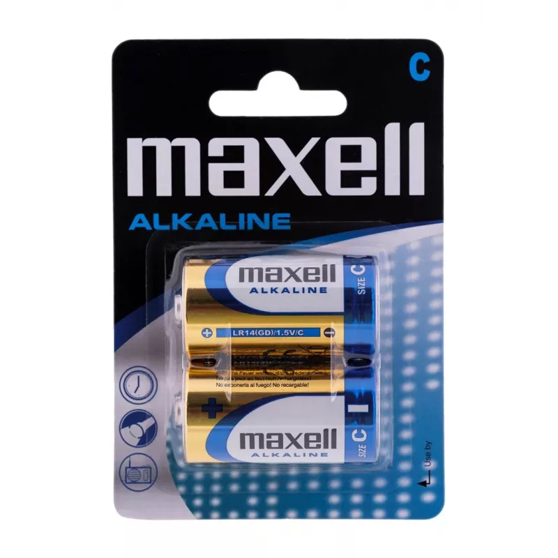 Einwegbatterie MAXELL LR14 (C) Alkaline 1,5 V, 2 Stück, Blister