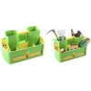 Aufbewahrungsbox allit GardenAid >W< 19/62 – Tragebox aus Polypropylen für den Garten mit 4 herausnehmbaren Sortierboxen, grün/gelb