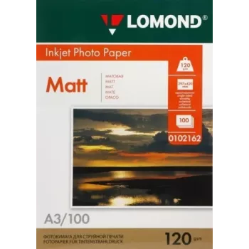 Lomond Foto-Tintenstrahlpapier matt 120 g/m² A3, 100 Blatt