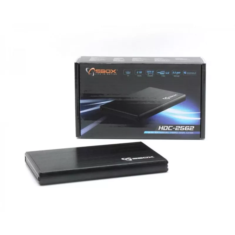 Sbox HDC-2562B 2,5 Zoll externes HDD-Gehäuse Blackberry Black