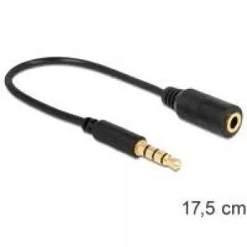 Audio-Kabel DeLOCK 62498 0,175 m 3,5 mm Schwarz