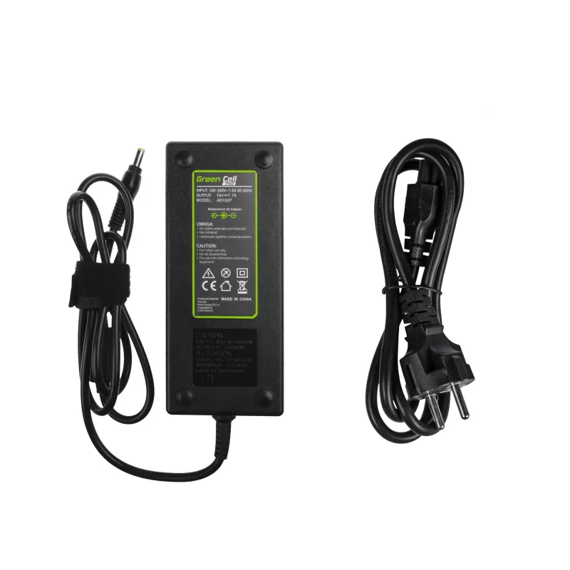 Adapter Green Cell AD102P universal 135 W, 19 V, 7,1 A, schwarz, für Laptops