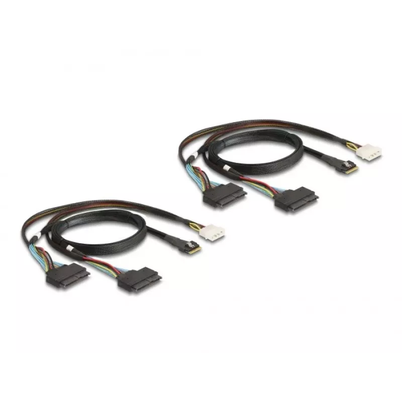 DeLOCK PCI Express 4.0 x16 Karte auf 4 x SFF-8639 NVMe - Bifurcation - Low Profile Formfaktor