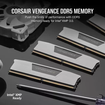 CORSAIR Vengeance DDR5 Kit 48 GB 2 x 24 GB DIMM 288-PIN 3000 MHz PC5-48000 CL30 1,4 V weiß (CMK48GX