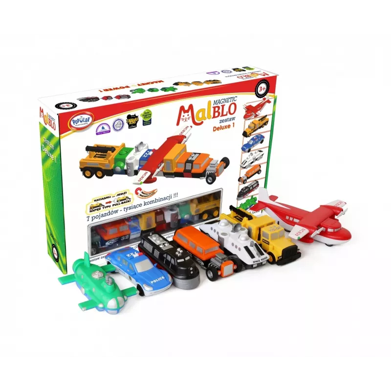 Fahrzeugset Popular Playthings Magnetic Mix or Match