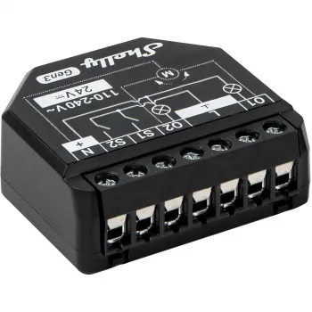 Shelly 2PM Gen3 Smart Switch 2P Schwarz