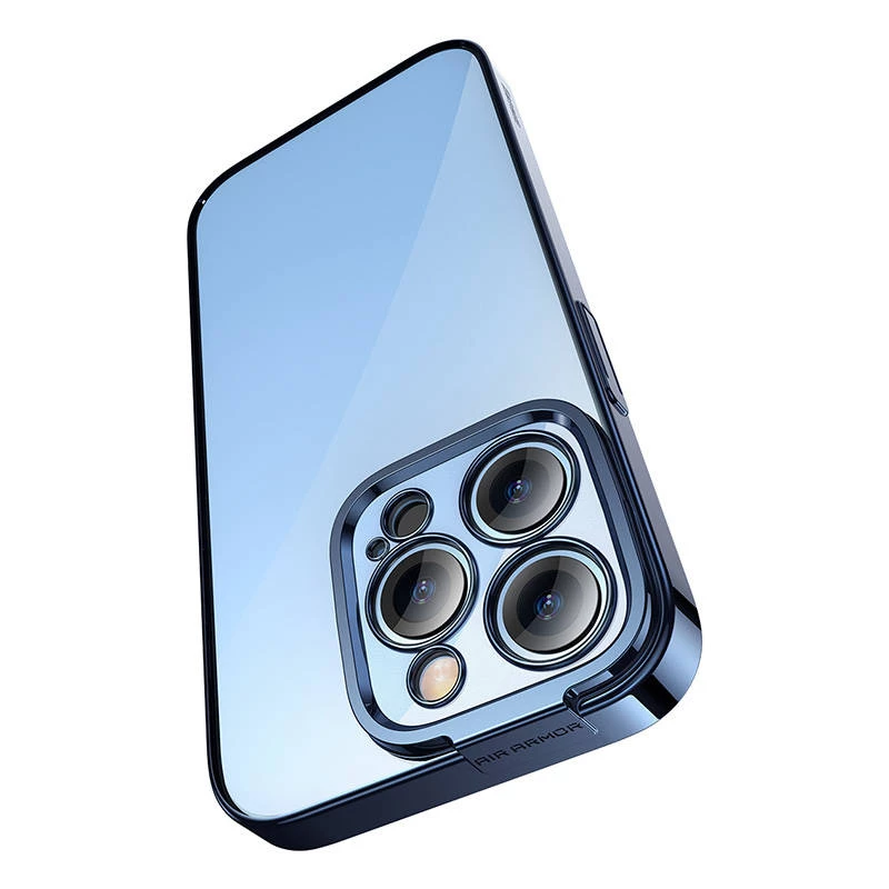 Schutzhülle Baseus für iPhone 14 Pro – transparent glitzernd blau