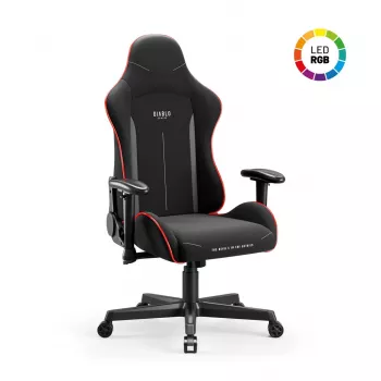 Gaming-Stuhl Diablo X-Starter Schwarz LED — Diablo X-Starter Gaming-Stuhl mit integrierter LED-Beleuchtung