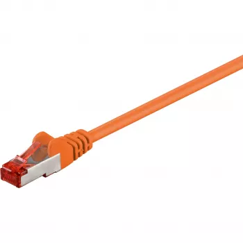 Wentronic Goobay CAT 6 Patchkabel, S/FTP (PiMF), Orange, 5 m - LSZH halogenfrei, Kupfer (93475)