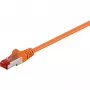Wentronic Goobay CAT 6 Patchkabel, S/FTP (PiMF), Orange, 5 m - LSZH halogenfrei, Kupfer (93475)