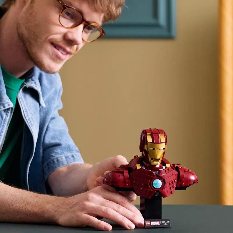 LEGO Konstruktionsset Marvel Super Heroes Iron Man MK4 3D-Modell, 436 Teile, enthält 1 Minifigur, für 18+