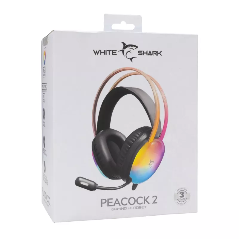 Kopfhörer White Shark GH-2444 Peacock-2 Schwarz