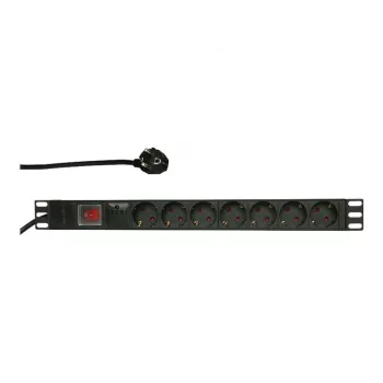 Überspannungsschutz LogiLink PDU7C01 Schwarz 7 AC-Ausgänge 230 V 2 m