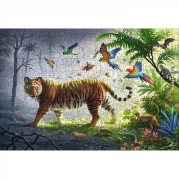 Holzpuzzle Tiger im Dschungel (505 Teile)