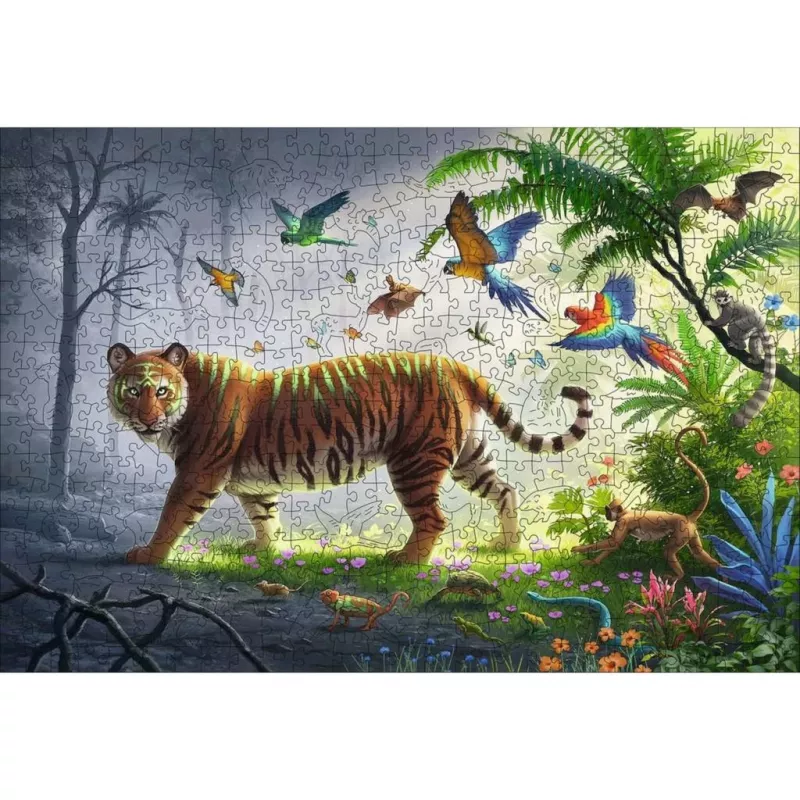 Holzpuzzle Tiger im Dschungel (505 Teile)