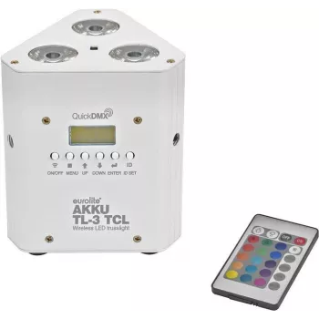 Batteriebetriebener Trusslight EUROLITE AKKU TL-3 TCL QuickDMX ws – portables drahtloses Beleuchtungsgerät