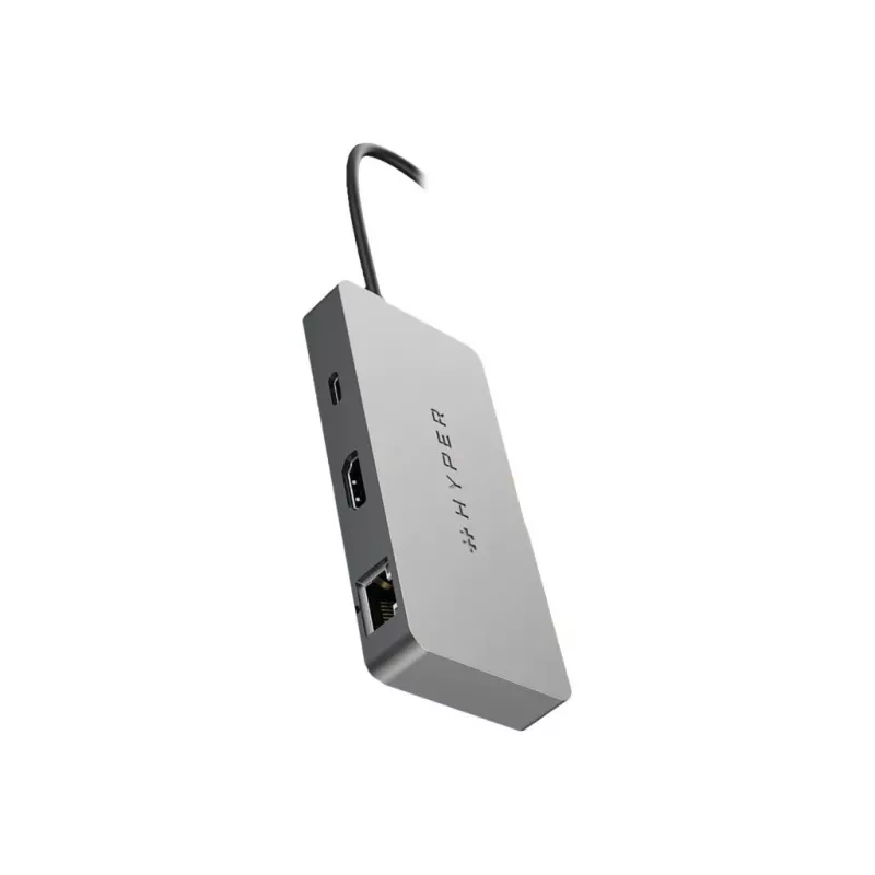 HYPER HDMB2 Interface Hub USB 3.2 Gen 1 (3.1 Gen 1) Type-C 5000 Mbit/s Edelstahl