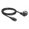 Netzkabel DELOCK 81567 CEE 7/7 (ST) 90° auf IEC C13, 2 m, 3x1,00 mm