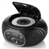 Tragbarer CD-Player JVC RD‑E221B — schwarz, CD/MP3, Kassettendeck, USB-Wiedergabe, UKW-Radio, AUX, Batterie-/Netzbetrieb
